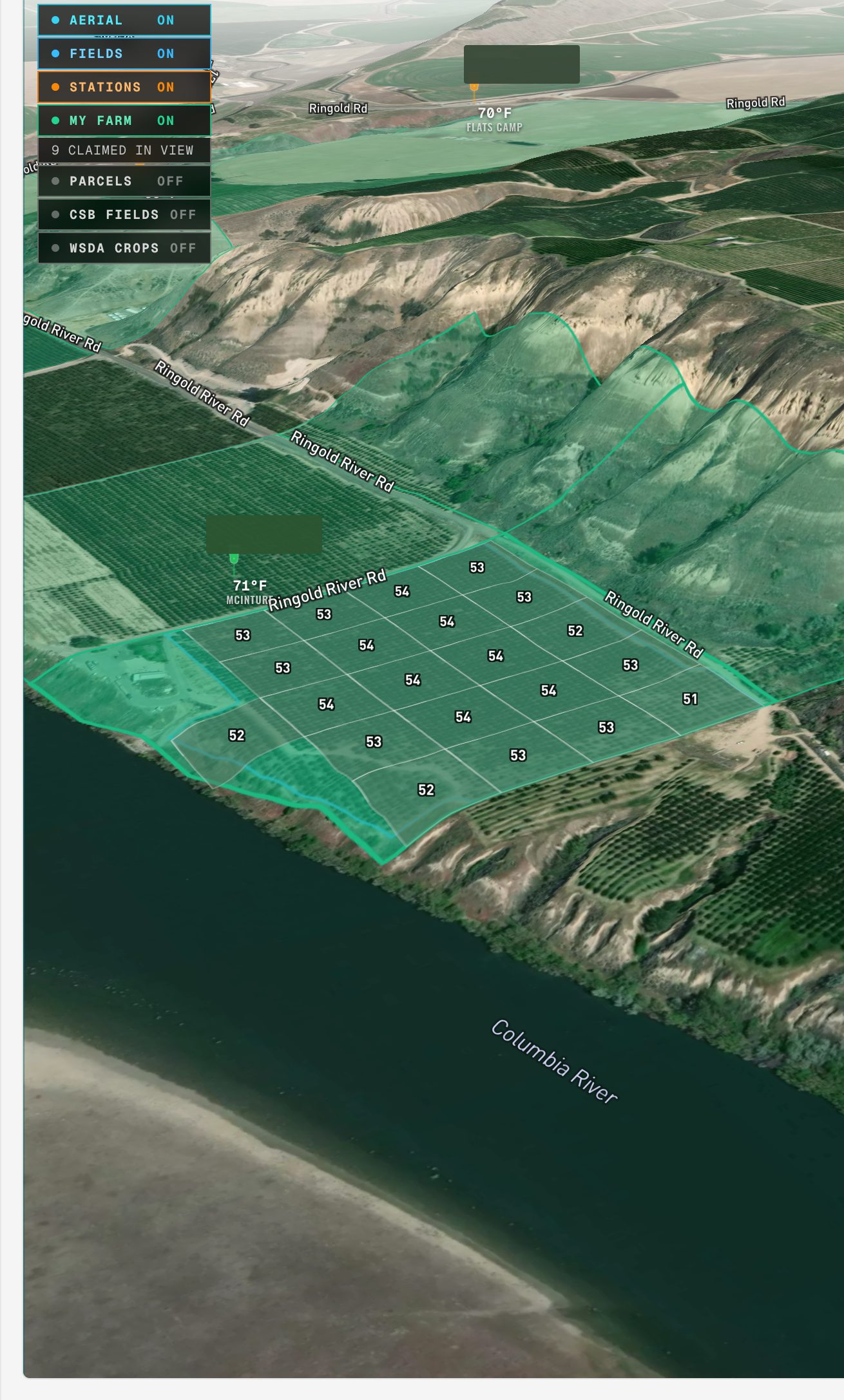 3D parcels + fields